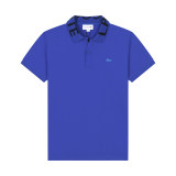 Summer Men's Adult Simple Hundred Casual Short Sleeve Polo Shirt Dark Blue 22321#