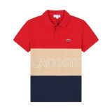 Summer Men's Adult Fashion Three Color Splicing Casual Short Sleeve Polo Shirt 22333#