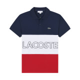 Summer Men's Adult Fashion Three Color Splicing Casual Short Sleeve Polo Shirt 22333#