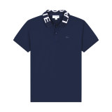 Summer Men's Adult Simple Hundred Casual Short Sleeve Polo Shirt Sapphire Blue 22321#