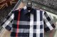Summer Men's Adult Fashion Striped Short Sleeve Shirt with Pocket Sapphire Blue