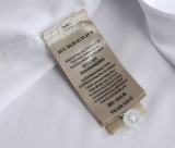 Summer Men's Adult Simple Hundred Embroidered LOGO Cotton Short Sleeve Shirt White