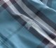 Summer Men's Adult Fashion Stripe Embroidered LOGO Short Sleeve Shirt Blue