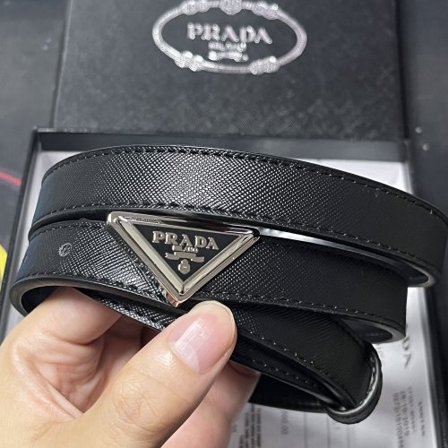 women's Genuine Leather 18mm slide buckle Belt black 110cm 6219