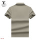 Men's Adult Fashion Plaid Printed Cotton Casual Short Sleeve Polo Shirt 8584