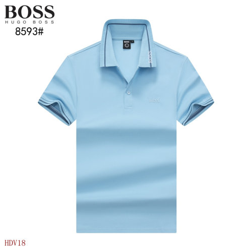 Men's Adult Simple Embroidered Logo Solid Color Cotton Short Sleeve Polo Shirt 8593
