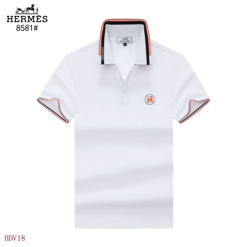 Men's Adult Simple Embroidered Logo Cotton Short Sleeve Polo Shirt 8581