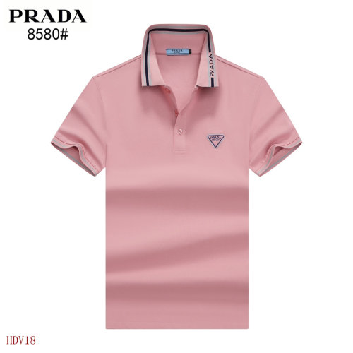 Men's Adult Simple Embroidered Logo Solid Color Cotton Short Sleeve Polo Shirt 8580
