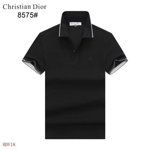 Men's Adult Simple Embroidered Logo Solid Color Cotton Short Sleeve Polo Shirt 8575