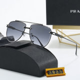 Metal Texture Gradient Color Large Lenses Fashionable Light-luxury Sunglasses 3823