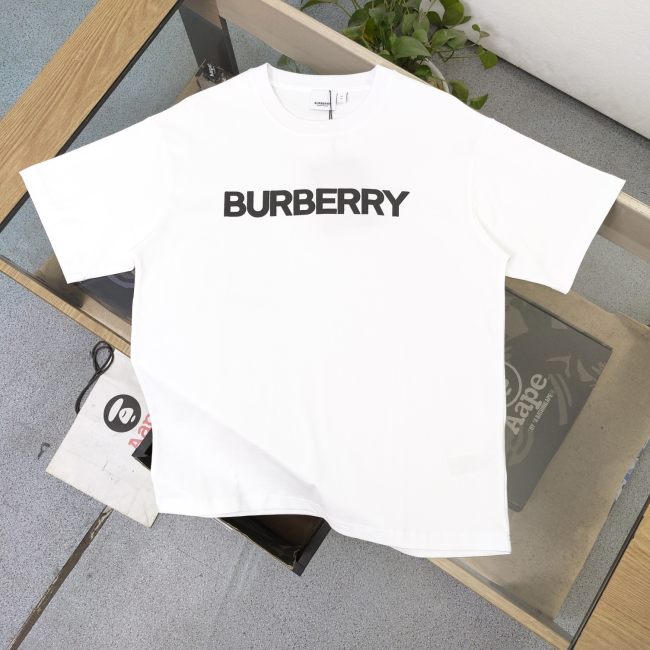 Men's Summer Simple Versatile Printed Logo Casual Cotton Short Sleeve T Shirt White China Size