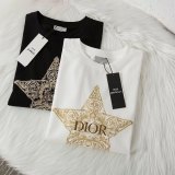 Men's Summer Star Print Logo Cotton Casual Short Sleeve T Shirt White China Size