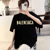 5A Summer Simple Versatile Printed Logo Casual Cotton Short Sleeve T Shirt Black China Size