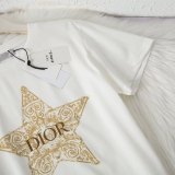 Men's Summer Star Print Logo Cotton Casual Short Sleeve T Shirt White China Size