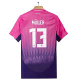 2024 Germany Away Jersey Soccer Purple Rose Red