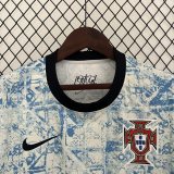 2024 Portugal Away Jersey Soccer Blue