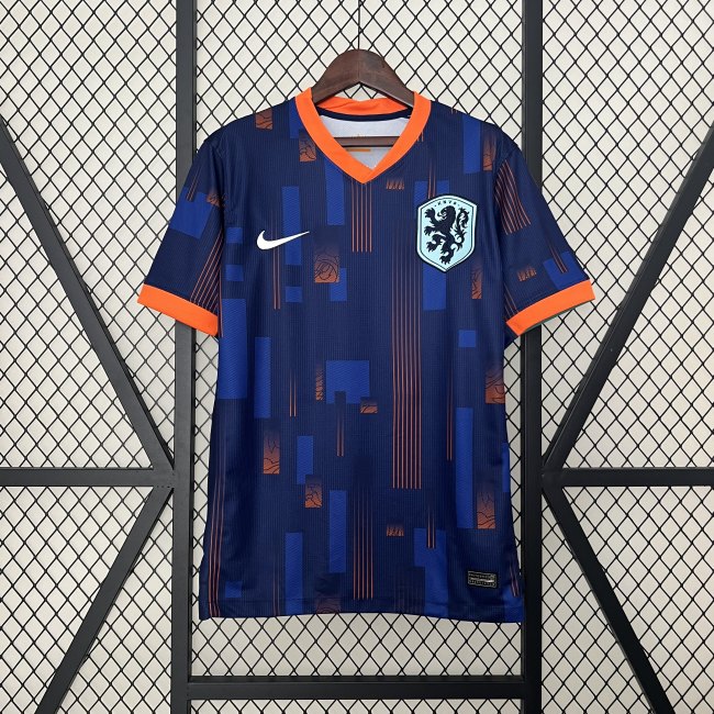 2024 Netherlands Away Jersey Soccer Blue
