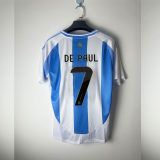2024 Argentina home Jersey Soccer Blue White