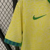 2024 Brazil Home Jersey Soccer Yellow