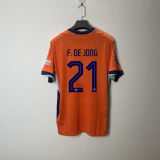 2024 Netherlands Home Jersey Soccer Orange