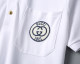 Men's New Summer Simple Embroidered Logo With Pocket Short Sleeve Polo Shirt White KK-30007