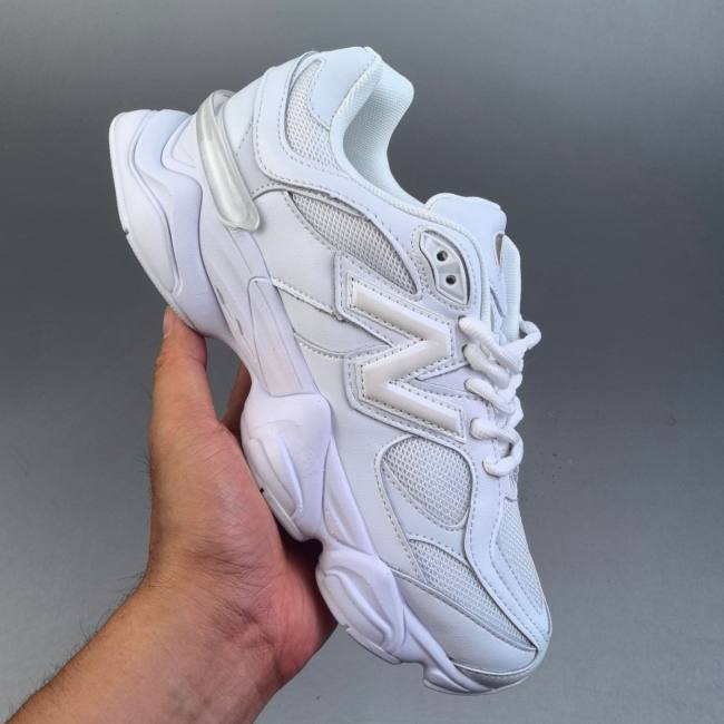 Low Cut 9060 Yellow Brown Anti Slip and Wear-resistant Sports and Leisure Shoes White U9060NRJ