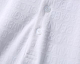 Men's New Summer Simple Versatile Full Logo Short Sleeve Polo Shirt White KK-30015