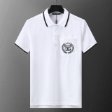 Men's Summer New Simple Embroidered Logo With Pocket Short Sleeve Polo Shirt White KK-30012