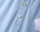 Men's Summer New Simple Embroidery Logo Short Sleeve Polo Shirt Blue KK-30030