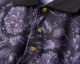 Men's Summer New Fashion Printed Short Sleeve Polo Shirt Black Purple KK-30032