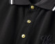 Men's Summer New Simple Versatile Jacquard Logo Short Sleeve Polo Shirt Black KK-30031