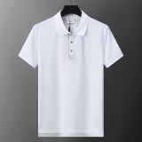 Men's Summer New Simple Versatile Embroidered Logo Short Sleeve Polo Shirt White KK-30010