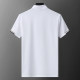 Men's Summer New Simple Casual Short Sleeve Polo Shirt White KK-30016