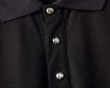 Men's Summer New Simple Casual Short Sleeve Polo Shirt Black KK-30001