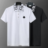 Men's Summer New Simple Jacquard Logo Casual Short-Sleeved Polo Shirt Black KK-30002