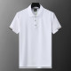 Men's Summer New Simple Casual Short Sleeve Polo Shirt White KK-30016