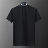 Men's Summer New Simple Jacquard Logo Casual Short-Sleeved Polo Shirt Black KK-30002