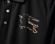 Men's Summer New Simple Versatile Jacquard Logo Short Sleeve Polo Shirt Black KK-30020