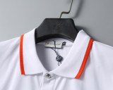 Men's Summer New Simple Casual Short Sleeve Polo Shirt White KK-30006