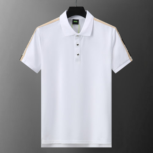 Men's Summer New Simple Jacquard Logo Casual Short-Sleeved Polo Shirt White KK-30023