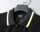 Men's Summer New Simple Embroidered Logo Casual Short Sleeve Polo Shirt Black KK-30017