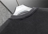 Men's Summer Fashion Torn Print LOGO Casual Loose Washed Short Sleeve T Shirt Black