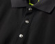 Men's Summer New Simple Printed Logo Casual Short Sleeve Polo Shirt Black KK-30027