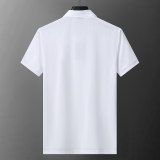 Men's Summer New Simple Printed Logo Casual Short Sleeve Polo Shirt White KK-30027