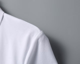 Men's Summer New Simple Printed Logo Casual Short Sleeve Polo Shirt White KK-30027