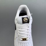 Air Force 1 Low '07 Essential White Black Gold Mini Swoosh CZ0270-106