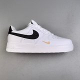 Air Force 1 Low '07 Essential White Black Gold Mini Swoosh CZ0270-106