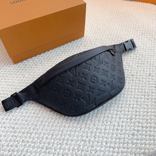Men's New Original Genuine leather Fanny Pack Black
