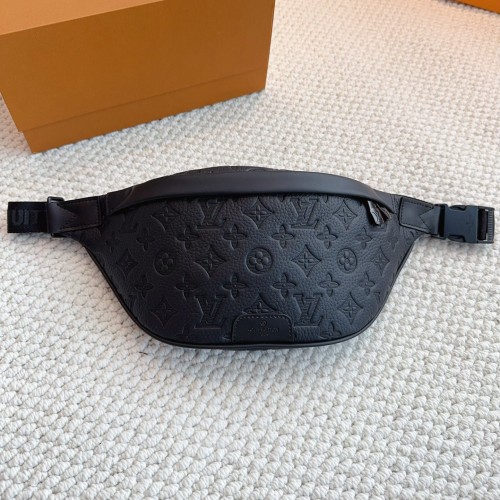 Men's New Original Genuine leather Fanny Pack Black