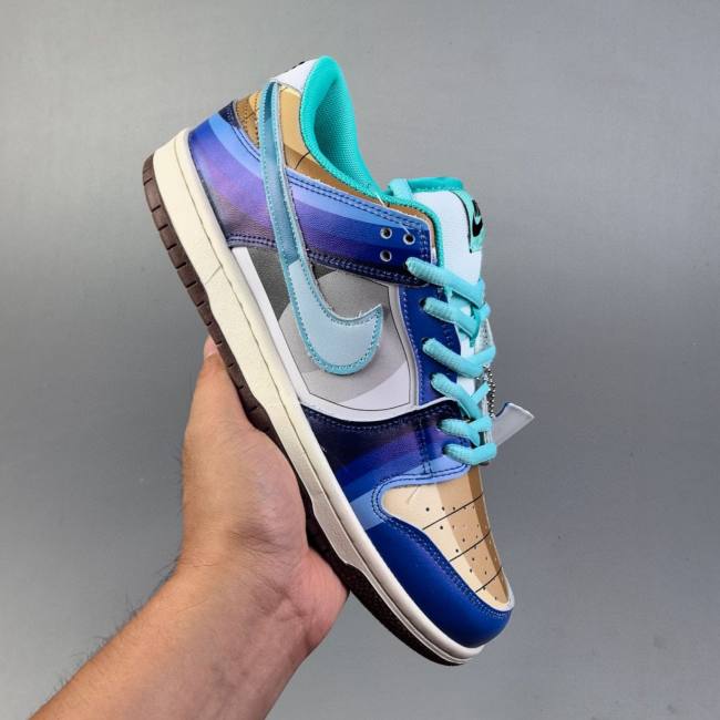 SB Dunk Low Russet Cedar Retro Low Top Casual Sports Sneakers Blue&Purple CZ6501-100